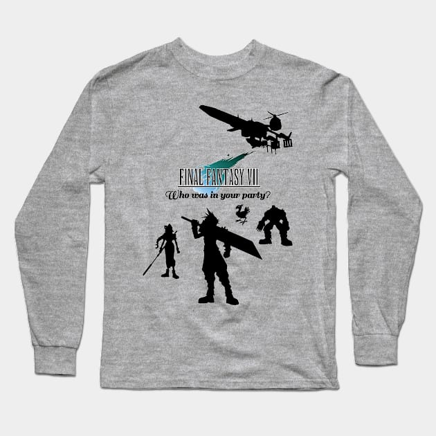 FF7 - Who was in your party? (Aeris aka Aerith & Barret) Long Sleeve T-Shirt by cmarabate